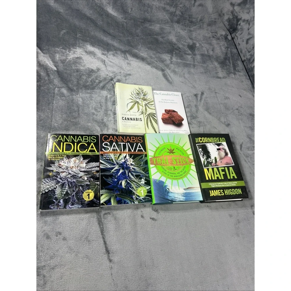 Cannabis Indica Sativa Vol. 1 Closet Book Lot of 6 Marijuana History Mixed HB/PB